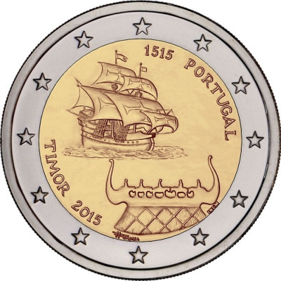 Монета 2 евро 2015 год  «500 лет открытию Португальского Тимора»